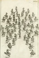An illustration from Sieg-Streit dess Lufft vnd Wassers : Freuden-Fest zu Pferd zu dem glorwürdigisten Beyläger beeder kayserlichen Majestäten Leopoldi dess Ersten, römischen Kaysers ... vnd Margarita, gebohrner königlichen Infantin auss Hispanien : dargestellet in dero kayserlichen Residenz Statt Wienn (1667)
