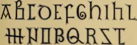 An illustration from The signist's book of modern alphabets, plain and ornamental, ancient and mediæval, from the eighth to the twentieth century, with numerals (1906)