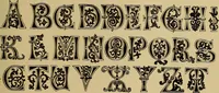 An illustration from The signist's book of modern alphabets, plain and ornamental, ancient and mediæval, from the eighth to the twentieth century, with numerals (1906)