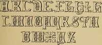 An illustration from The signist's book of modern alphabets, plain and ornamental, ancient and mediæval, from the eighth to the twentieth century, with numerals (1906)
