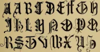 An illustration from The signist's book of modern alphabets, plain and ornamental, ancient and mediæval, from the eighth to the twentieth century, with numerals (1906)