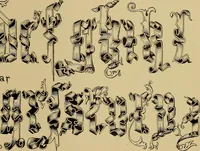 An illustration from The signist's book of modern alphabets, plain and ornamental, ancient and mediæval, from the eighth to the twentieth century, with numerals (1906)