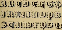An illustration from The signist's book of modern alphabets, plain and ornamental, ancient and mediæval, from the eighth to the twentieth century, with numerals (1906)