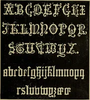 An illustration from Sign writing and glass embossing : a complete practical illustrated manual of the art, to which are added numerous alphabets (1890)