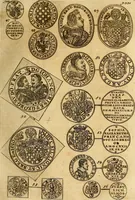 An illustration from Silesia numismatica, oder, Einleitung zu dem schlesischen Müntz-Cabinet : in welchem biss 368 Theils sehr alte rare und schöne, im Lande verfertigte Müntzen durch accurate Kupffer gewiesen, umbständlich erkläret und dabey viele in der schlesischen Historie begangene Fehler deutlich endecket werden (1711)