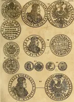 An illustration from Silesia numismatica, oder, Einleitung zu dem schlesischen Müntz-Cabinet : in welchem biss 368 Theils sehr alte rare und schöne, im Lande verfertigte Müntzen durch accurate Kupffer gewiesen, umbständlich erkläret und dabey viele in der schlesischen Historie begangene Fehler deutlich endecket werden (1711)