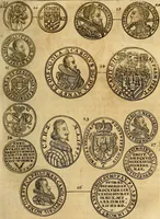 An illustration from Silesia numismatica, oder, Einleitung zu dem schlesischen Müntz-Cabinet : in welchem biss 368 Theils sehr alte rare und schöne, im Lande verfertigte Müntzen durch accurate Kupffer gewiesen, umbständlich erkläret und dabey viele in der schlesischen Historie begangene Fehler deutlich endecket werden (1711)