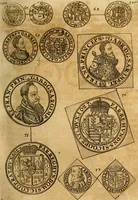 An illustration from Silesia numismatica, oder, Einleitung zu dem schlesischen Müntz-Cabinet : in welchem biss 368 Theils sehr alte rare und schöne, im Lande verfertigte Müntzen durch accurate Kupffer gewiesen, umbständlich erkläret und dabey viele in der schlesischen Historie begangene Fehler deutlich endecket werden (1711)