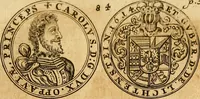 An illustration from Silesia numismatica, oder, Einleitung zu dem schlesischen Müntz-Cabinet : in welchem biss 368 Theils sehr alte rare und schöne, im Lande verfertigte Müntzen durch accurate Kupffer gewiesen, umbständlich erkläret und dabey viele in der schlesischen Historie begangene Fehler deutlich endecket werden (1711)