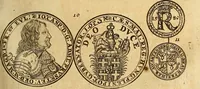 An illustration from Silesia numismatica, oder, Einleitung zu dem schlesischen Müntz-Cabinet : in welchem biss 368 Theils sehr alte rare und schöne, im Lande verfertigte Müntzen durch accurate Kupffer gewiesen, umbständlich erkläret und dabey viele in der schlesischen Historie begangene Fehler deutlich endecket werden (1711)
