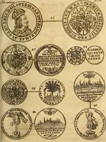 An illustration from Silesia numismatica, oder, Einleitung zu dem schlesischen Müntz-Cabinet : in welchem biss 368 Theils sehr alte rare und schöne, im Lande verfertigte Müntzen durch accurate Kupffer gewiesen, umbständlich erkläret und dabey viele in der schlesischen Historie begangene Fehler deutlich endecket werden (1711)