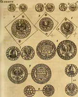 An illustration from Silesia numismatica, oder, Einleitung zu dem schlesischen Müntz-Cabinet : in welchem biss 368 Theils sehr alte rare und schöne, im Lande verfertigte Müntzen durch accurate Kupffer gewiesen, umbständlich erkläret und dabey viele in der schlesischen Historie begangene Fehler deutlich endecket werden (1711)