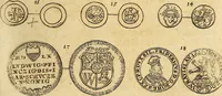 An illustration from Silesia numismatica, oder, Einleitung zu dem schlesischen Müntz-Cabinet : in welchem biss 368 Theils sehr alte rare und schöne, im Lande verfertigte Müntzen durch accurate Kupffer gewiesen, umbständlich erkläret und dabey viele in der schlesischen Historie begangene Fehler deutlich endecket werden (1711)