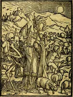 Picture 24 of 90 from Simolachri, historie, e figure de la morte. La medicina de l'anima [di Urbanus Rhegius] Il modo, e la via di consolar gl'infermi. Un sermone di San Cipriano, de la mortalità. Due orationi, l'una à Dio, e l'altra à Christo. Un sermone di D. Giovan Chrisostomo, che ci essorta à patienza. Aiuntovi de novo molte figure mai più stampate (1549), leaf 35