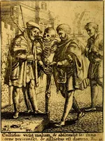 Picture 34 of 90 from Simolachri, historie, e figure de la morte. La medicina de l'anima [di Urbanus Rhegius] Il modo, e la via di consolar gl'infermi. Un sermone di San Cipriano, de la mortalità. Due orationi, l'una à Dio, e l'altra à Christo. Un sermone di D. Giovan Chrisostomo, che ci essorta à patienza. Aiuntovi de novo molte figure mai più stampate (1549), leaf 51