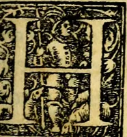 An illustration from Simolachri, historie, e figure de la morte. La medicina de l'anima [di Urbanus Rhegius] Il modo, e la via di consolar gl'infermi. Un sermone di San Cipriano, de la mortalità. Due orationi, l'una à Dio, e l'altra à Christo. Un sermone di D. Giovan Chrisostomo, che ci essorta à patienza. Aiuntovi de novo molte figure mai più stampate (1549)