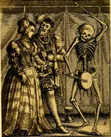Picture 59 of 90 from Simolachri, historie, e figure de la morte. La medicina de l'anima [di Urbanus Rhegius] Il modo, e la via di consolar gl'infermi. Un sermone di San Cipriano, de la mortalità. Due orationi, l'una à Dio, e l'altra à Christo. Un sermone di D. Giovan Chrisostomo, che ci essorta à patienza. Aiuntovi de novo molte figure mai più stampate (1549), leaf 89