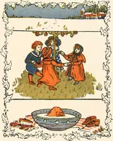 Picture 3 of 81 from The singing circle; a picture book of action songs, other songs, and dances (1911), leaf 24