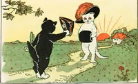 Picture 13 of 81 from The singing circle; a picture book of action songs, other songs, and dances (1911), leaf 33