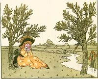 Picture 27 of 81 from The singing circle; a picture book of action songs, other songs, and dances (1911), leaf 49