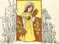 Picture 29 of 81 from The singing circle; a picture book of action songs, other songs, and dances (1911), leaf 51