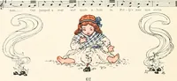 Picture 49 of 81 from The singing circle; a picture book of action songs, other songs, and dances (1911), leaf 67