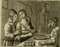 An illustration from Sinne- en minne-beelden ; Selfstryt ; Tooneel der mannelyke agtbaarheydt ; Galathea of Herderskalsgt ; Klagende maegden : en andere mengelrymen (1779)