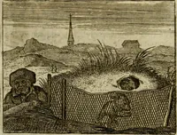 An illustration from Sinne- en minne-beelden ; Selfstryt ; Tooneel der mannelyke agtbaarheydt ; Galathea of Herderskalsgt ; Klagende maegden : en andere mengelrymen (1779)