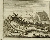 An illustration from Sinne- en minne-beelden ; Selfstryt ; Tooneel der mannelyke agtbaarheydt ; Galathea of Herderskalsgt ; Klagende maegden : en andere mengelrymen (1779)