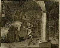 An illustration from Sinne- en minne-beelden ; Selfstryt ; Tooneel der mannelyke agtbaarheydt ; Galathea of Herderskalsgt ; Klagende maegden : en andere mengelrymen (1779)