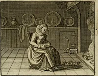 An illustration from Sinne- en minne-beelden ; Selfstryt ; Tooneel der mannelyke agtbaarheydt ; Galathea of Herderskalsgt ; Klagende maegden : en andere mengelrymen (1779)