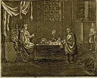 An illustration from Sinne- en minne-beelden ; Selfstryt ; Tooneel der mannelyke agtbaarheydt ; Galathea of Herderskalsgt ; Klagende maegden : en andere mengelrymen (1779)