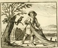 An illustration from Sinryke fabulen : verklaart en toegepast tot alderley zeede-lessen, dienstig om waargenoomen te werden in het menschelijke en burgerlijke leeven (1685)