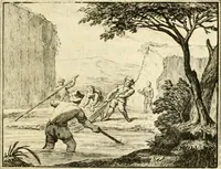An illustration from Sinryke fabulen : verklaart en toegepast tot alderley zeede-lessen, dienstig om waargenoomen te werden in het menschelijke en burgerlijke leeven (1685)