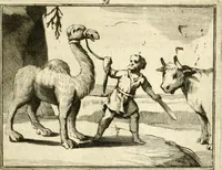 An illustration from Sinryke fabulen : verklaart en toegepast tot alderley zeede-lessen, dienstig om waargenoomen te werden in het menschelijke en burgerlijke leeven (1685)