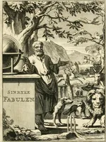 Picture 2 of 140 from Sinryke fabulen : verklaart en toegepast tot alderley zeede-lessen, dienstig om waargenoomen te werden in het menschelijke en burgerlijke leeven (1685), leaf 6