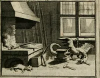 An illustration from Sinryke fabulen : verklaart en toegepast tot alderley zeede-lessen, dienstig om waargenoomen te werden in het menschelijke en burgerlijke leeven (1685)