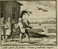 Picture 45 of 133 from Sinryke fabulen : verklaart en toegepast tot alderley zeede-lessen, dienstig om waargenoomen te werden in het menschelijke en burgerlijke leeven (1685), leaf 206