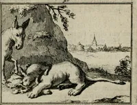 Picture 49 of 133 from Sinryke fabulen : verklaart en toegepast tot alderley zeede-lessen, dienstig om waargenoomen te werden in het menschelijke en burgerlijke leeven (1685), leaf 232