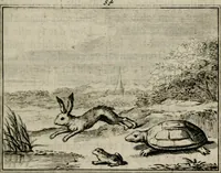 An illustration from Sinryke fabulen : verklaart en toegepast tot alderley zeede-lessen, dienstig om waargenoomen te werden in het menschelijke en burgerlijke leeven (1685)