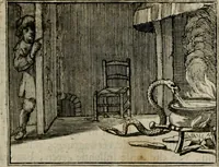 An illustration from Sinryke fabulen : verklaart en toegepast tot alderley zeede-lessen, dienstig om waargenoomen te werden in het menschelijke en burgerlijke leeven (1685)