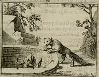 Picture 85 of 133 from Sinryke fabulen : verklaart en toegepast tot alderley zeede-lessen, dienstig om waargenoomen te werden in het menschelijke en burgerlijke leeven (1685), leaf 396