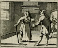 An illustration from Sinryke fabulen : verklaart en toegepast tot alderley zeede-lessen, dienstig om waargenoomen te werden in het menschelijke en burgerlijke leeven (1685)