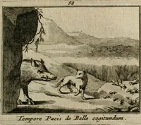 Picture 131 of 133 from Sinryke fabulen : verklaart en toegepast tot alderley zeede-lessen, dienstig om waargenoomen te werden in het menschelijke en burgerlijke leeven (1685), leaf 720