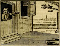 An illustration from Sinryke fabulen, : verklaart en toegepast tot alderley zeede-lessen, dienstig om waargenoomen te werden in het menschelijke en burgerlijke leeven (1685)