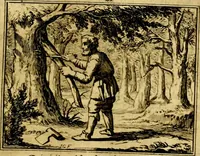 An illustration from Sinryke fabulen, : verklaart en toegepast tot alderley zeede-lessen, dienstig om waargenoomen te werden in het menschelijke en burgerlijke leeven (1685)