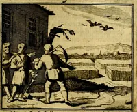 An illustration from Sinryke fabulen, : verklaart en toegepast tot alderley zeede-lessen, dienstig om waargenoomen te werden in het menschelijke en burgerlijke leeven (1685)