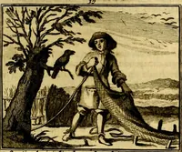 An illustration from Sinryke fabulen, : verklaart en toegepast tot alderley zeede-lessen, dienstig om waargenoomen te werden in het menschelijke en burgerlijke leeven (1685)