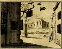 An illustration from Sinryke fabulen, : verklaart en toegepast tot alderley zeede-lessen, dienstig om waargenoomen te werden in het menschelijke en burgerlijke leeven (1685)