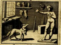 An illustration from Sinryke fabulen, : verklaart en toegepast tot alderley zeede-lessen, dienstig om waargenoomen te werden in het menschelijke en burgerlijke leeven (1685)